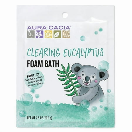 Aura Cacia Clearing Foam Bath - Eucalyptus - Case of 6 - 2.5 oz