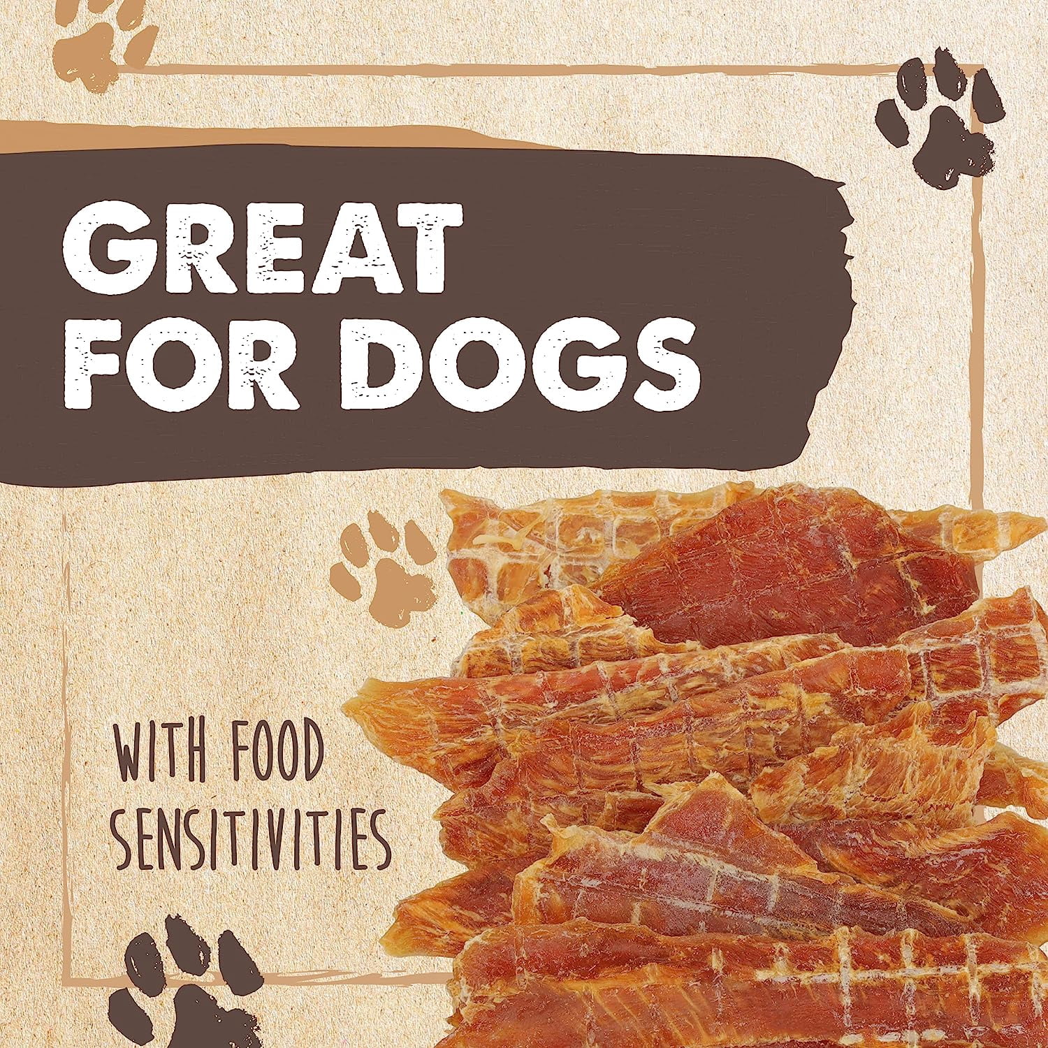 Mighty Paw Chicken Jerky Dog Treats, Natural Dog Chews for Large Dogs, 14 Oz, Protein-Rich