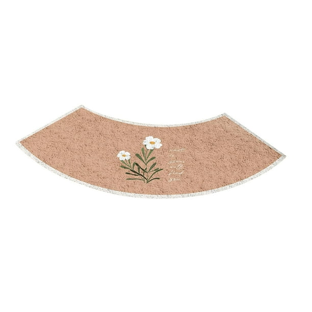 Alfombra de baño curvada en forma de abanico, suave, antideslizante, gruesa, para bañera Estilo F