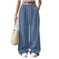 thumbnail image 3 of Chiccall Women's Corduroy Wide Leg Pants Drawstring Elastic Waist Casual Trousers with Side Pockets, 3 of 10