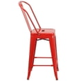 thumbnail image 3 of Bowery Hill Metal 24'' Counter Stool in Red, 3 of 4
