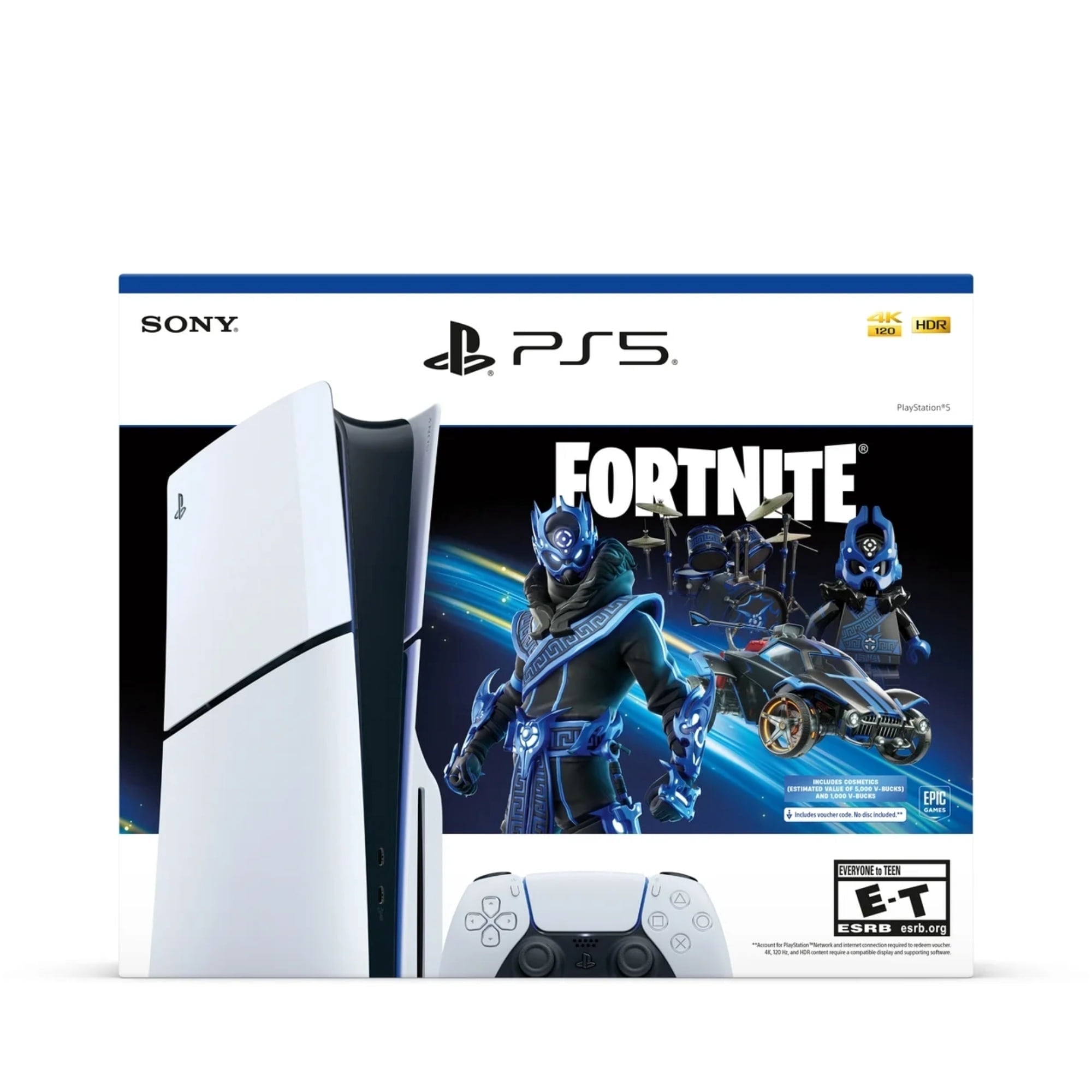New TTrade PlayStation_5 Slim (PS_5) Disc Edition – Fortnite Bundle w/ Cobalt Star Pack + 1,000 V-Bucks & $50 PSN Card [Digital Code] – Holiday Gift – 1TB SSD