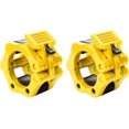 thumbnail image 1 of Anillo de bloqueo, collar de bloqueo para entrenamiento físico, entrenamiento de fuerza, liberación rápida, 50 mm, paquete de 2, amarillo, 1 of 5