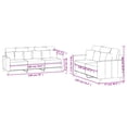 thumbnail image 4 of vidaXL 2 Piece Sofa Set with Cushions Dark Grey Velvet, 4 of 4