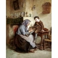 thumbnail image 2 of Frere, Edouard 12x14 White Modern Wood Framed Museum Art Print Titled - Worn Through, 2 of 4
