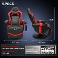 thumbnail image 3 of RESPAWN 900 Console Gaming Recliner with Footrest and Lumbar Support - Comfortable Ergonomic Gaming Chair with Headrest, No Wheels, Reclining, Heavy Duty, Racing Style Video Game Chairs - Red, 3 of 8
