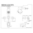 thumbnail image 2 of Kingston Brass KBX8138SVL Serena Three-Handle Tub and Shower Faucet, Brushed Nickel, 2 of 2