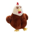 thumbnail image 3 of Juguete de pollo juguete en el juguete muñeca decorativa decorativa chicas para niñas de cumpleaños regalos de cumpleaños peluche para el sofá de la s Marrón, 3 of 8