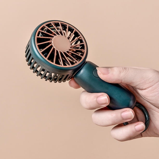 Ventilador de mano perfecl USB 3 velocidades verde