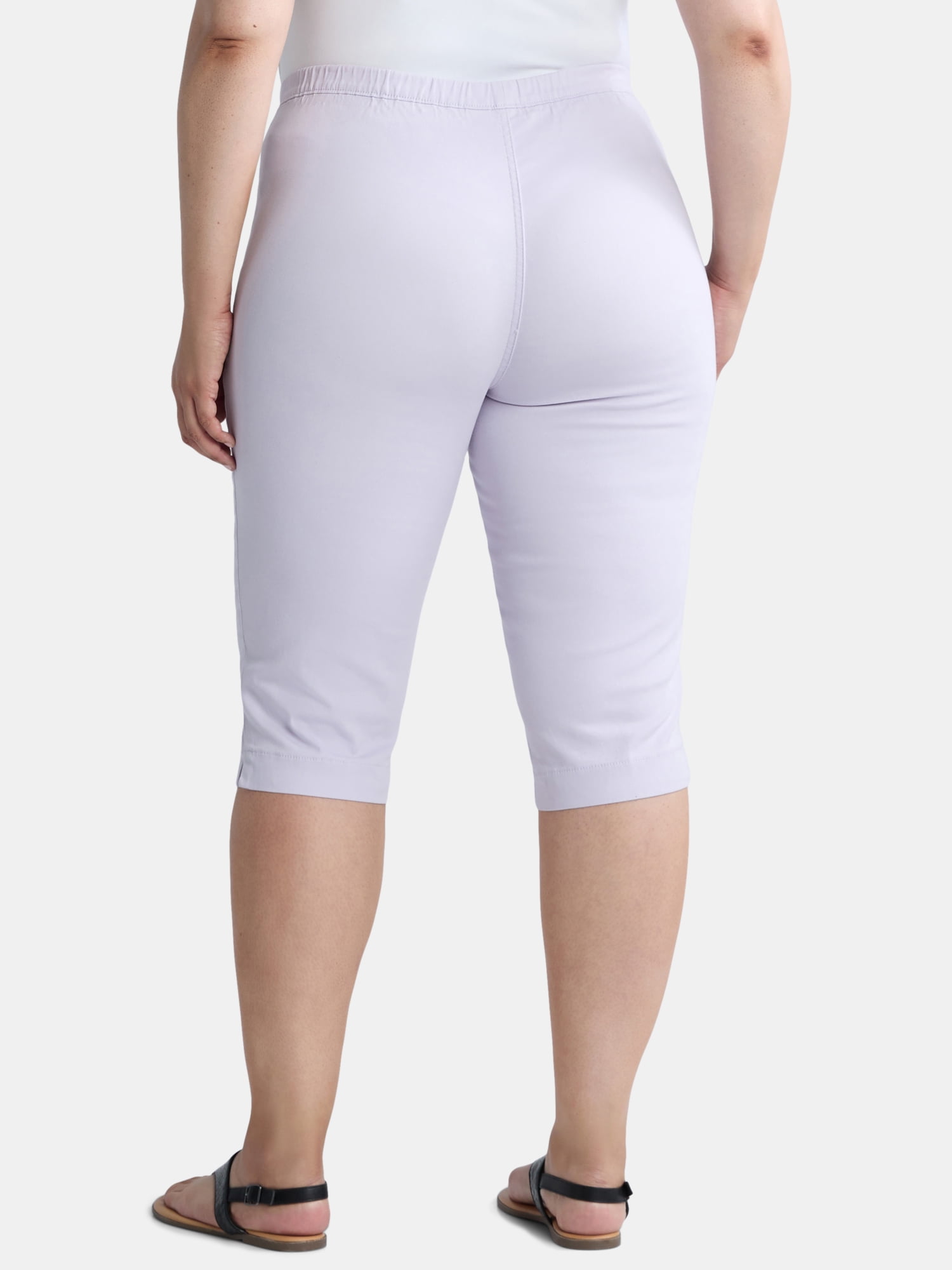 JMS Just My Size by Hanes Women's Plus Size Pull On 2 Pocket Stretch Capri, Sizes 0X-4X