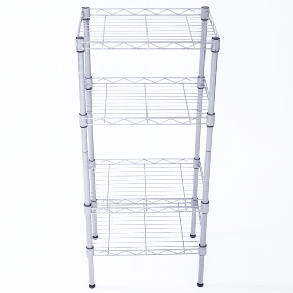 EasingRoom 14"D x 10"W x 31.5"H Adjustable 4-Shelf Wire Shelving Unit Garage Kitchen Storage
