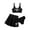 Black, variant on YONGHS Girls 3 Piece Bikini Bathing Suit Swimsuit Swimwear Cropped Tankini with Swim Skirts White 9Y/140