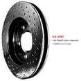 thumbnail image 5 of For 1994-2001 Ford E-150 Econoline, F-150 R1 Concepts Front Black Zinc Cross Drilled Brake Rotors, 5 of 5