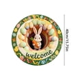 thumbnail image 2 of Round Easter Bunny Shaped Welcome Mat Indoor Rug Non Absorbent Durable Polyester Crafted for Living Rooms Hallways and Entryways, 2 of 6