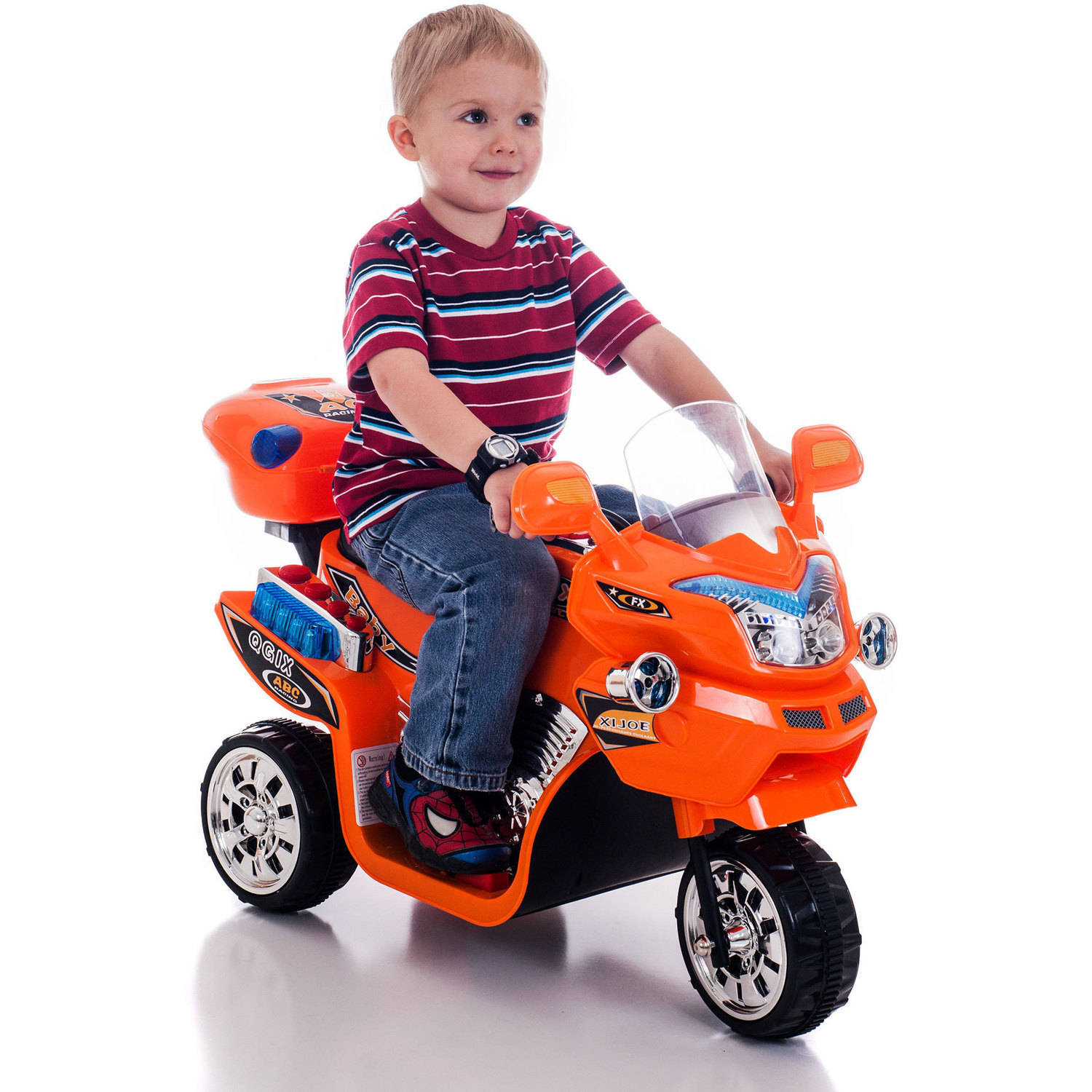 Ride on Toy, 3 Wheel Motorcycle Trike for Kids by Rockin' Rollers – Battery Powered Ride on Toys for Boys and Girls, 2 - 5 Year Old - Orange FX