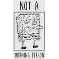 thumbnail image 2 of Men's SpongeBob SquarePants Not a Morning Person Baseball Graphic Tee White/Black 2X Large, 2 of 4