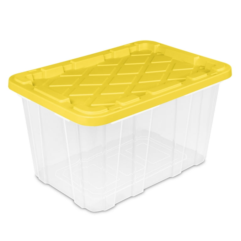 Sterilite Large Storage Bin, 27 Gallon Clear Plastic Storage