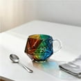thumbnail image 4 of WKSCLPAI Rainbow D20 Dice Mug, Polyhedral Dice Glass Coffee Cup, Translucent Game Mug with Handle for RPG Lovers, Creative Novelty Cups, Gift for Fantasy Lover, 4 of 7