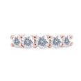 thumbnail image 3 of AFFY 1.20CT Moissanite Diamond Half Eternity Wedding Band Ring For Women 14k Rose Gold over Silver-6, 3 of 9
