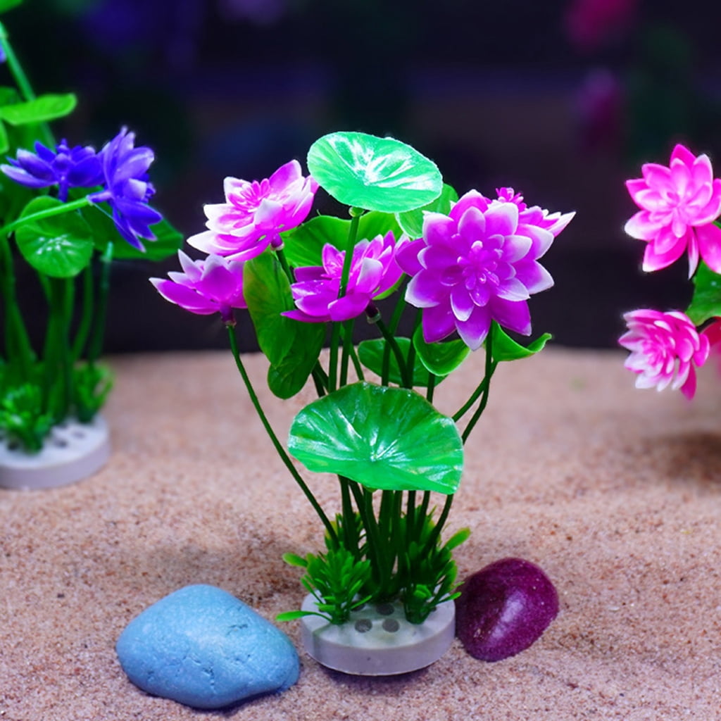 Fish Tanks Artificial Lotuses Simulation Landscape Large Plant FishTank Landscaping Fish Tanks Plant