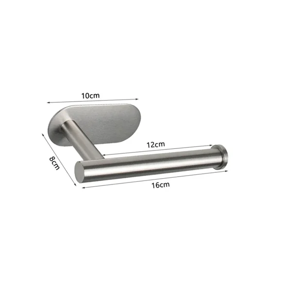 Soporte de papel higiénico sin perforación, dispensador de rollo de toalla de papel autoadhesivo de montaje en pared de acero inoxidable SUS304 para baño y cocina