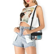 TSV Stadium Approved Clear Crossbody Bag, Waterproof Shoulder Bag with Adjustable Strap for Concerts