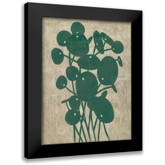 Zarris, Chariklia 12x14 Black Modern Framed Museum Art Print Titled - Vintage Greenery IV