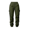 thumbnail image 2 of Vrorvz Cargo Jogger for Womens Drawstring Elastic Waisted Joggers Slim Leg Pant Outdoor Hiking Pants with Pockets, 2 of 5