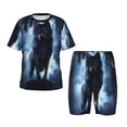 thumbnail image 1 of Fotbe Night Scene of Wolves Pijama Estampada de 2 Piezas para Niños – Ropa de Dormir de Manga Corta Cómoda para Niños y Niñas, Camiseta y Shorts de Algodón-XX-Large, 1 of 6
