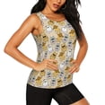 thumbnail image 2 of Easygdp Music Dancing Cat Women's Workout Tank Top, Running Top, Hiking Shirt, Quick-Dry for Running, Yoga, Hiking - X-Large, 2 of 9