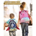 thumbnail image 2 of Mochila de astronauta para niñas de 2 a 6 años, bonita mochila pequeña para la escuela, cumpleaños, regalos de Navidad, mochila escolar para preescolar., 2 of 5