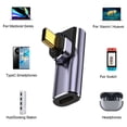 thumbnail image 2 of Conector Cargador PD 140W 40Gbps 8K 120Hz Adaptador Magnético USB Tipo C (codo), 2 of 8