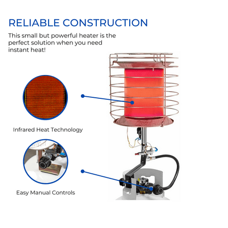 Procom 360-Degree Tank Top Propane Heater - 42,000 BTU - Model# PCTT360