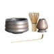 thumbnail image 5 of Juego de batidor de matcha japonés, soporte para batidor de matcha, cuenco de matcha para casa de té gris y dorado, 5 of 9