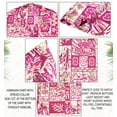 thumbnail image 6 of HAPPY BAY Men's Hawaiian Shirts Short Sleeve Button Down Shirt Mens Holiday Shirts Summer Beach Casual Aloha Tropical Shirts for Men Funny XS Sea Collage, Autumn Pink, 6 of 6