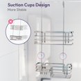 thumbnail image 6 of Shower Caddy Hanging Organizer - Over the Door Shower Caddy with Soap Holder, 11 Hooks, 2 Installation Ways, Stainless Steel Rustproof Bathroom Organizer, Black, 6 of 8