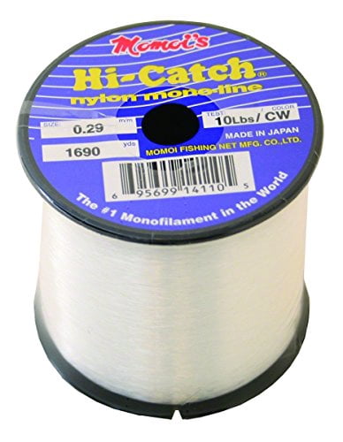 Momoi Hi-Catch Nylon Monofilament Line 1,4 Pound Spools Clear, 10#