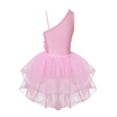 thumbnail image 2 of DPOISKids Girls Ballet Dance Tutu Dress Sequins Flower One Shoulder Dancewear, 2 of 7