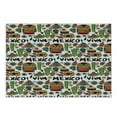thumbnail image 1 of Mexican Cutting Board, Viva Mexico Native Elements Poncho Tequila Salsa and Hot Peppers Image, Decorative Tempered Glass Cutting and Serving Board, Small Size, Multicolor, by Ambesonne, 1 of 1