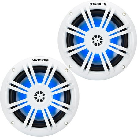 Kicker KM604WL (49KM604WL) 6-½" 2-way Marine LED Speakers