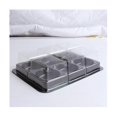 thumbnail image 2 of Bandeja de plástico transparente para pasteles de luna, magdalenas, mochis, galletas, embalaje de alimentos, 100 unidades, 6 cavidades, s202412245166, 2 of 5