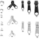 thumbnail image 5 of Rawiri Kit de piezas de repuesto de cremallera, extractor de reparación de metales, herramienta de alicate fijador de cremallera para abrigo, bota, pantalones vaqueros, 85 Uds., 5 of 6