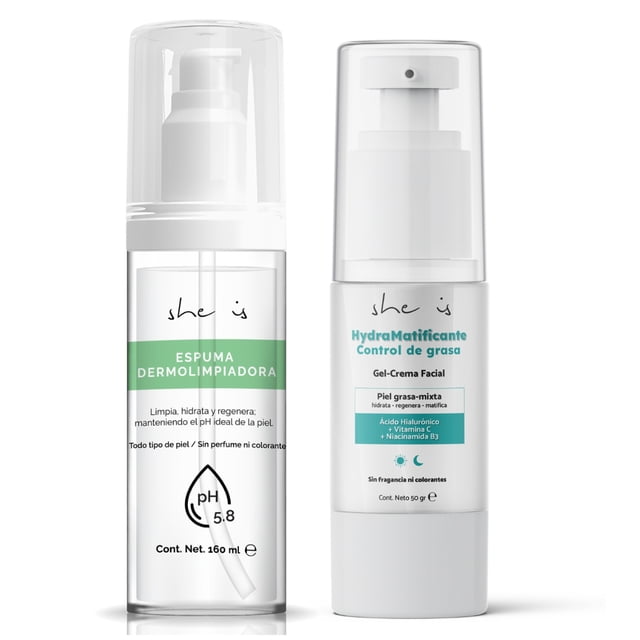 Set Facial Control de Grasa (2 productos), She is skincare