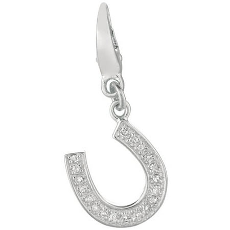 Women's Diamond Accent Sterling Silver Horseshoe Clip-On Charm