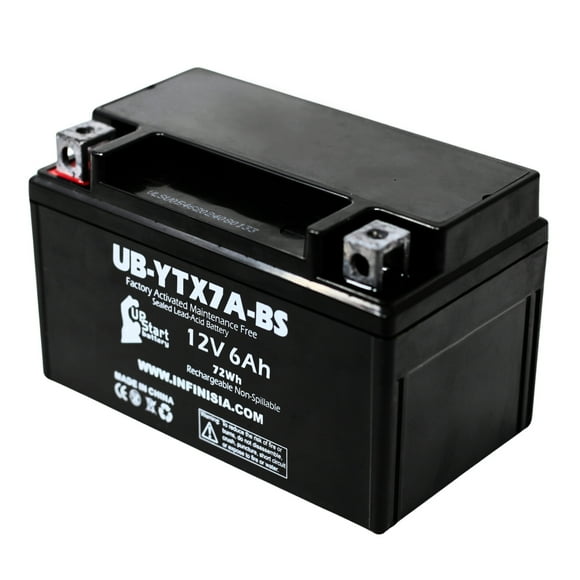 UpStart Battery UB-YTX7A-BS Remplacement pour Kasea Skyhawk 150, Batterie de Buggy d'Aventure (2024) (150cc) 12V 6AH - Batterie de Vtt, Plomb-Acide Scellé AGM Frais d'Entretien SLA