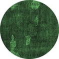thumbnail image 1 of Ahgly Company Indoor Round Abstract Emerald Green Modern Area Rugs, 8' Round, 1 of 4