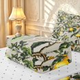 thumbnail image 6 of Erosebridal Coastal Bird Animals Zipper Full Size Comforter Sets with Fitted Sheet and 2 Pillowcases,Elegant Floral Branch Zipper Bedding Set,Beige Yellow,Reversible,4pcs, 6 of 8