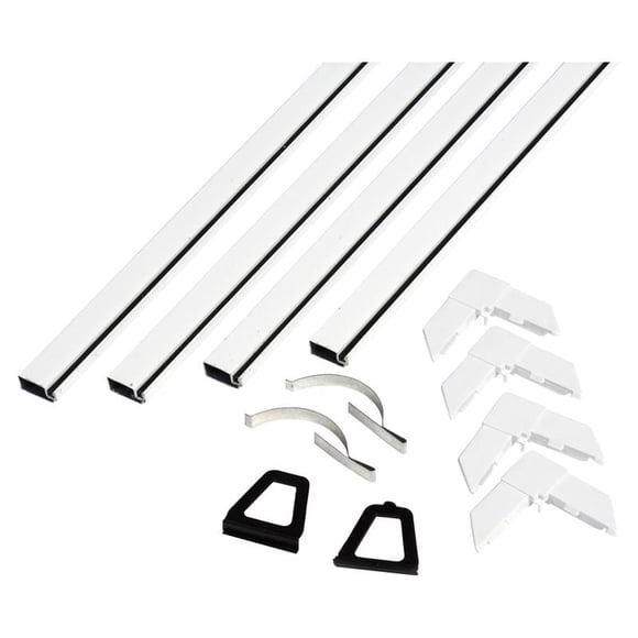 Kit de marcos de pantalla Phifer de aluminio blanco brillante, paquete de 1
