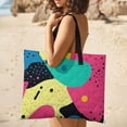 thumbnail image 5 of Color Wave Point Geometry Picnic Blanket Waterproof Outdoor Beach Blanket Hand-held Pad Suitable for Travel, Camping, Beach, Family Gatherings, 5 of 8