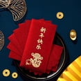 thumbnail image 5 of Coollooc Chinese New Year Red Envelopes, 2025 Chinese Lunar New Year of the Snake Large Envelope Lucky Money Hong Bao Red Packet with 6 Different Gold Embossed Patterns (6 Pcs 6.5 * 3.4in), 5 of 9